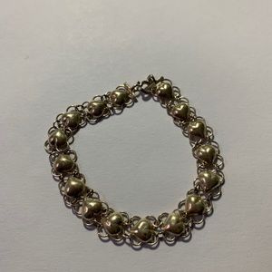 Sterling silver heart bracelet